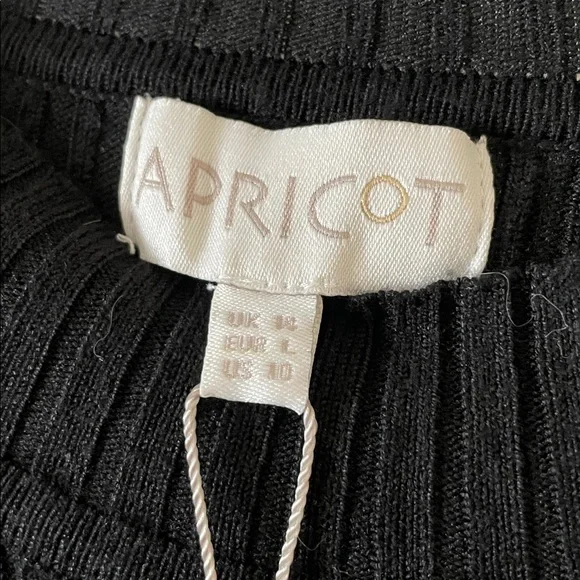 NWT apricot bodycon ribbed mock neck sweater dress with high slit - Picture 6 of 7